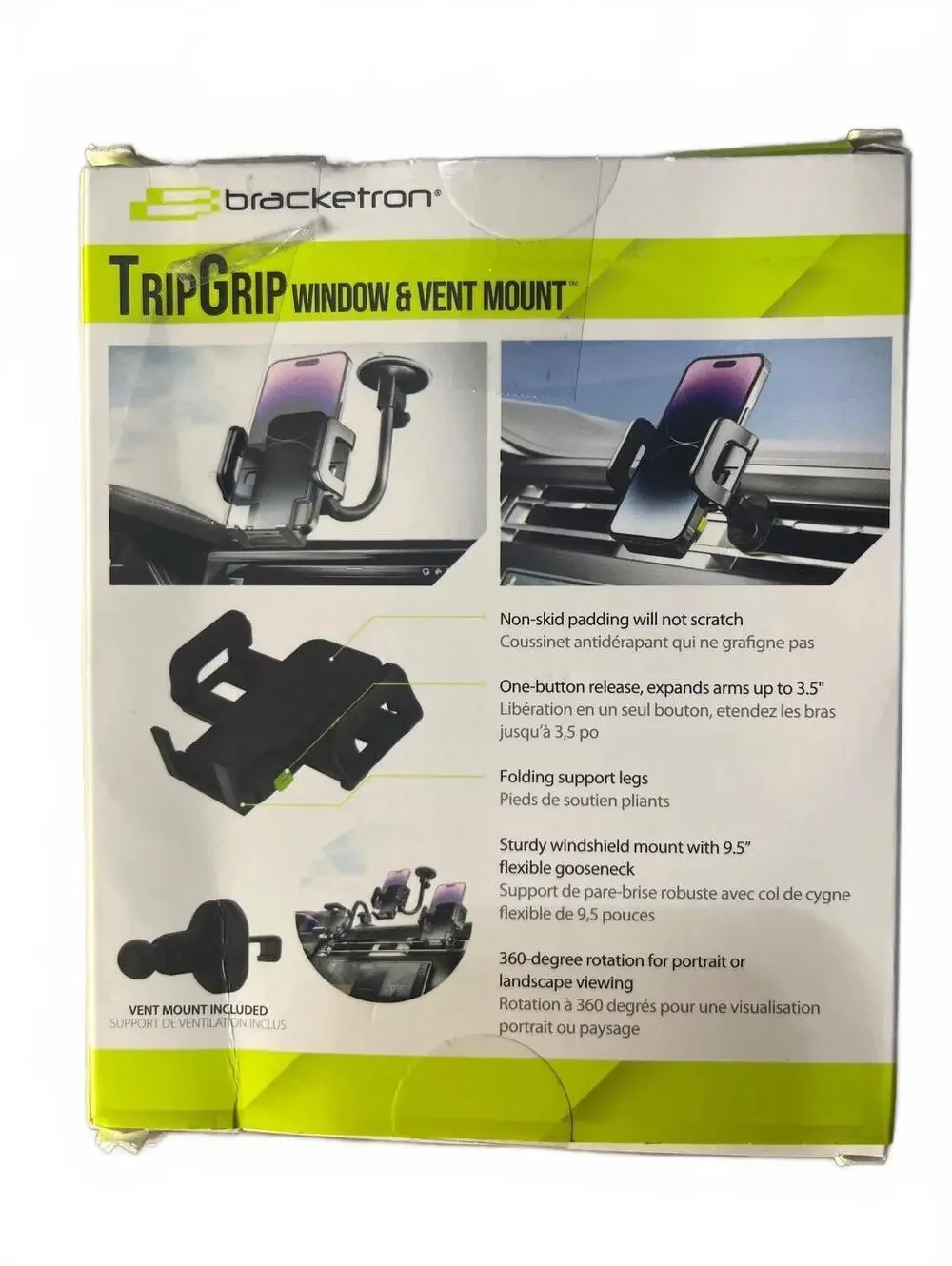 Window & Vent Mount Phone Holder Bracketron TripGrip Universal Phone Mount